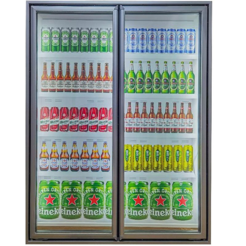 walk-in freezer glass door