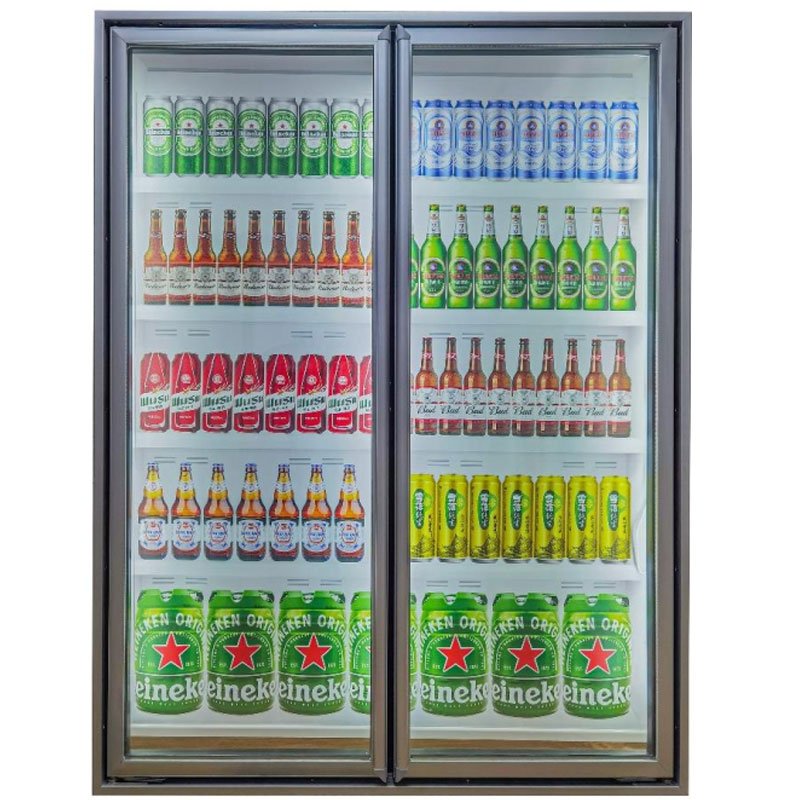 walk in freezer glass door